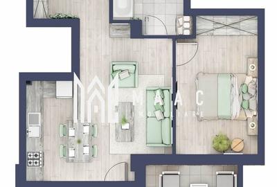 Apartament cu 2 camere nedecomandat în Turnișor