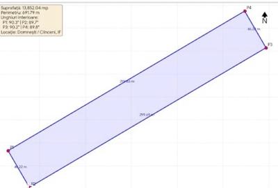Teren de 13852 mp, în Domnești