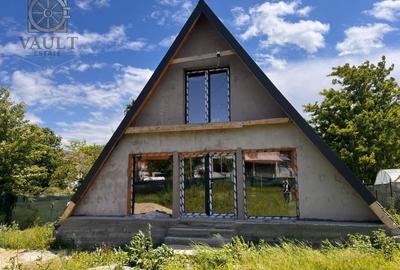 Casa individuala in Snagov, curte 900mp, la rosu - 2