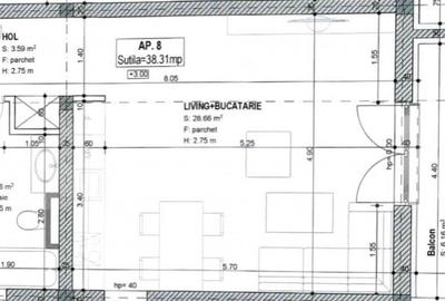 Apartament cu 1 camera, 38 mp, zona Braytim Apartament cu 1 camera, 38 mp, zona Braytim - 1