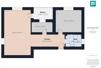 Apartament cu 2 camere în Moșnița Veche - 26