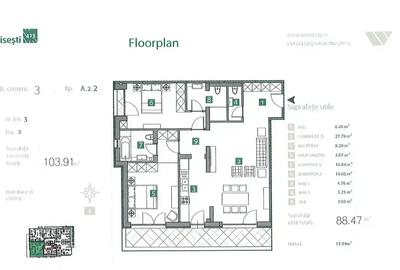 Apartament 3 camere, terasa 13,61mp, langa lac, metrou, bloc nou - 9