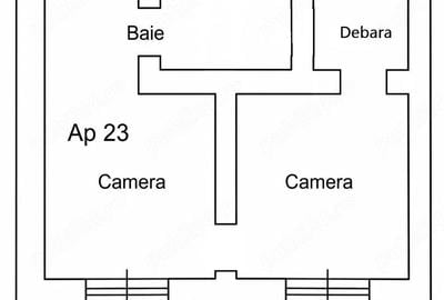 Apartament cu 2 camere semidecomandat în Central - 1