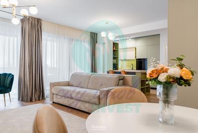 Apartament cu 2 camere semidecomandat, mobilat în Băneasa