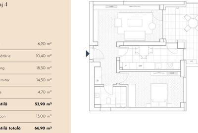 Apartament cu 2 camere decomandat în Doamna Ghica - 4