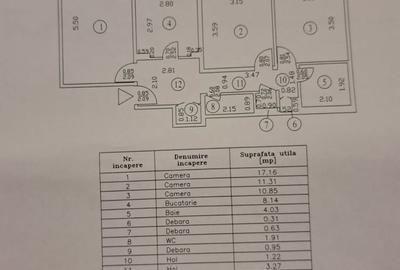 Apartament 3 camere decomandat, cu centrala proprie, bloc 1983 - 15