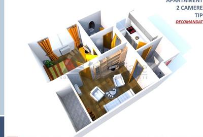 Apartament cu 2 camere în Podu Roș