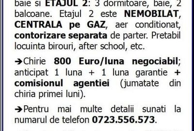 Coiciu, Baba Novac, etaj 1 si 2, nemobilat, gaze, inchirieri - 30