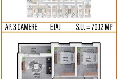 Apartament 3 camere, confort 1, bloc nou, etaj 5, strada TINERETULUI - CHIAJNA - 1