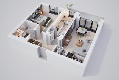 Apartament ideal de 2 camere, parcare subterană și verdeață din plin - 17