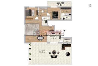 Apartament cu 3 camere în Central - 4