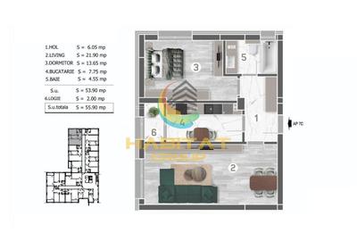 Apartament cu 2 camere în Apărătorii Patriei - 5