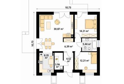 Casă cu 3 camere în Agigea - 3