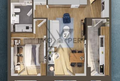 Apartament cu 2 camere semidecomandat în Mărăști