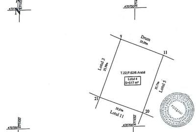 Teren de 517 mp, în Exterior Vest