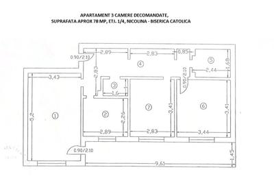Apartament cu 3 camere decomandat în Nicolina - 1