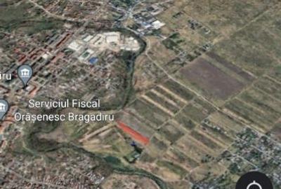 Teren Bragadiru 2500 mp. arabil 10x250m. Plantat grau