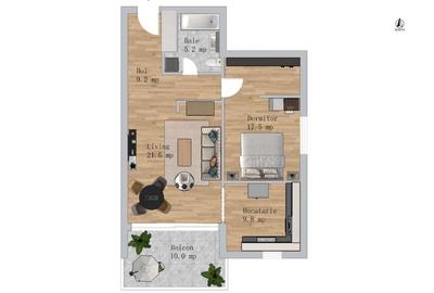 Apartament cu 2 camere decomandat în Metalurgiei - 2