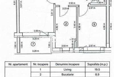 Apartament cu 2 camere decomandat în Tractorul - 9