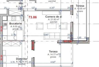 Apartament cu 3 camere semidecomandat în Între Lacuri - 2