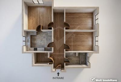 Apartament cu 3 camere decomandat în Central