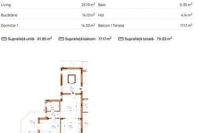 Apartament cu 2 camere semidecomandat, mobilat în Cantemir - 3