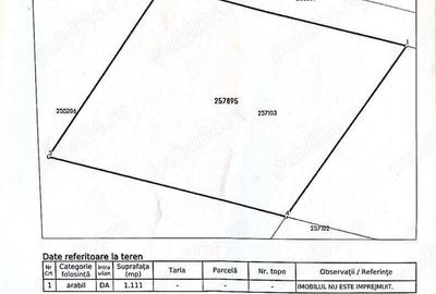 Teren de 1111 mp, în Aurel Vlaicu