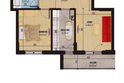 Apartament cu 2 camere decomandat în Central