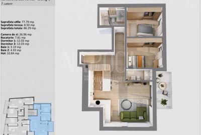 Apartament 3 camere de vanzare in Centru, Cluj Napoca - 3