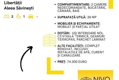 Apartament 2 camere - Tg. Mureș - Libertății - Aleea Săvinești - 11