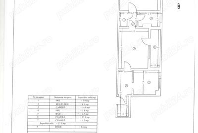 Apartament cu 2 camere semidecomandat în Central