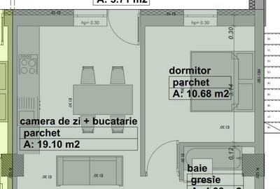 Apartament cu 2 camere semidecomandat în Vasile Alecsandri - 7