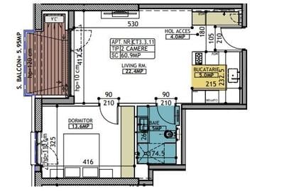 Apartament cu 2 camere semidecomandat în Cotroceni - 2