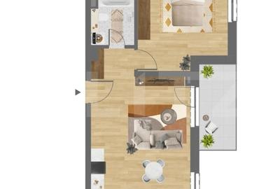 Apartament cu 2 camere semidecomandat în Dâmbul Rotund - 2