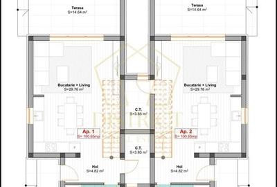 Duplex cu 4 camere, despărțit prin camera tehnica | Mosnita Noua | Barista - 5