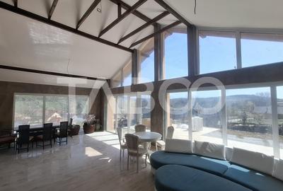 Casa de vanzare 405 mp utili 2 garaje 250 mp terase Slimnic Sibiu - 1