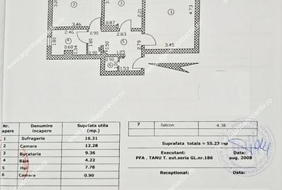 Apartament cu 2 camere decomandat în - 7