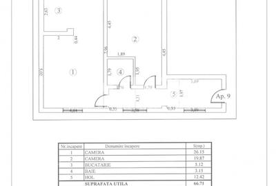 Apartament 2 camere - 66mp - 0% comision - 2