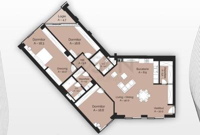 Apartament cu 4 camere decomandat în Băneasa - 3