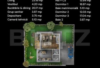 Casa individuala P+1E cu 4 camere, independenta energetic Casa individuala P+1E cu 4 camere, independenta energetic - 2