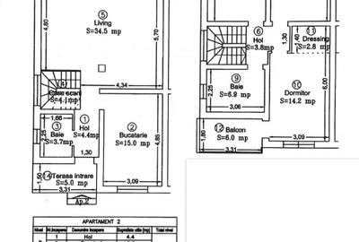 Duplex, Ghiroda, P+E, 4 camere, 118mp, 260mp teren - 2
