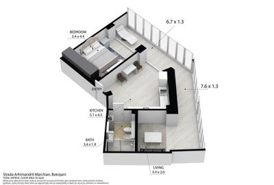 Apartament cu 2 camere în Ultracentral - 2