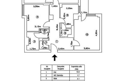 3 camere (transformat din 4 cam.) | 80 mp utili + 10mp balcon | Metrou | - 19