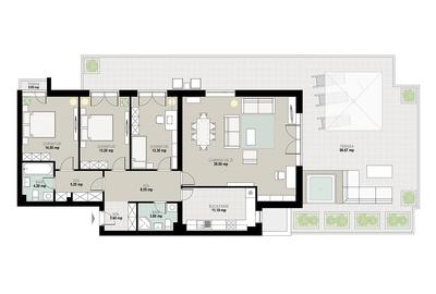 Penthouse cu 4 camere decomandat în Pantelimon - 11