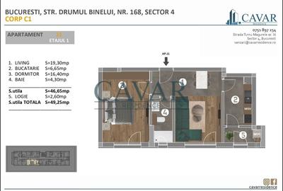 Apartament cu 2 camere decomandat, mobilat în Metalurgiei - 7