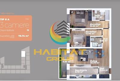 Titan-Liviu Rebreanu 3 camere, Bucatarie inchisa, 78.74 mp - 4