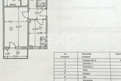 Apartament cu 3 camere decomandat în Eremia - 1