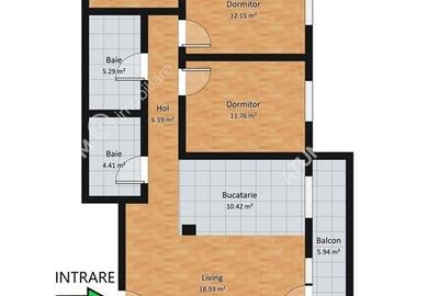 Apartament cu 3 camere si balcon in Sibiu zona Shopping City Sibiu - 5
