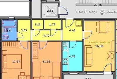 Apartament cu 3 camere decomandat în Tei - 12