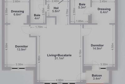 NOU!Apartament de 3 camere, modern, parcare exterioara - 9